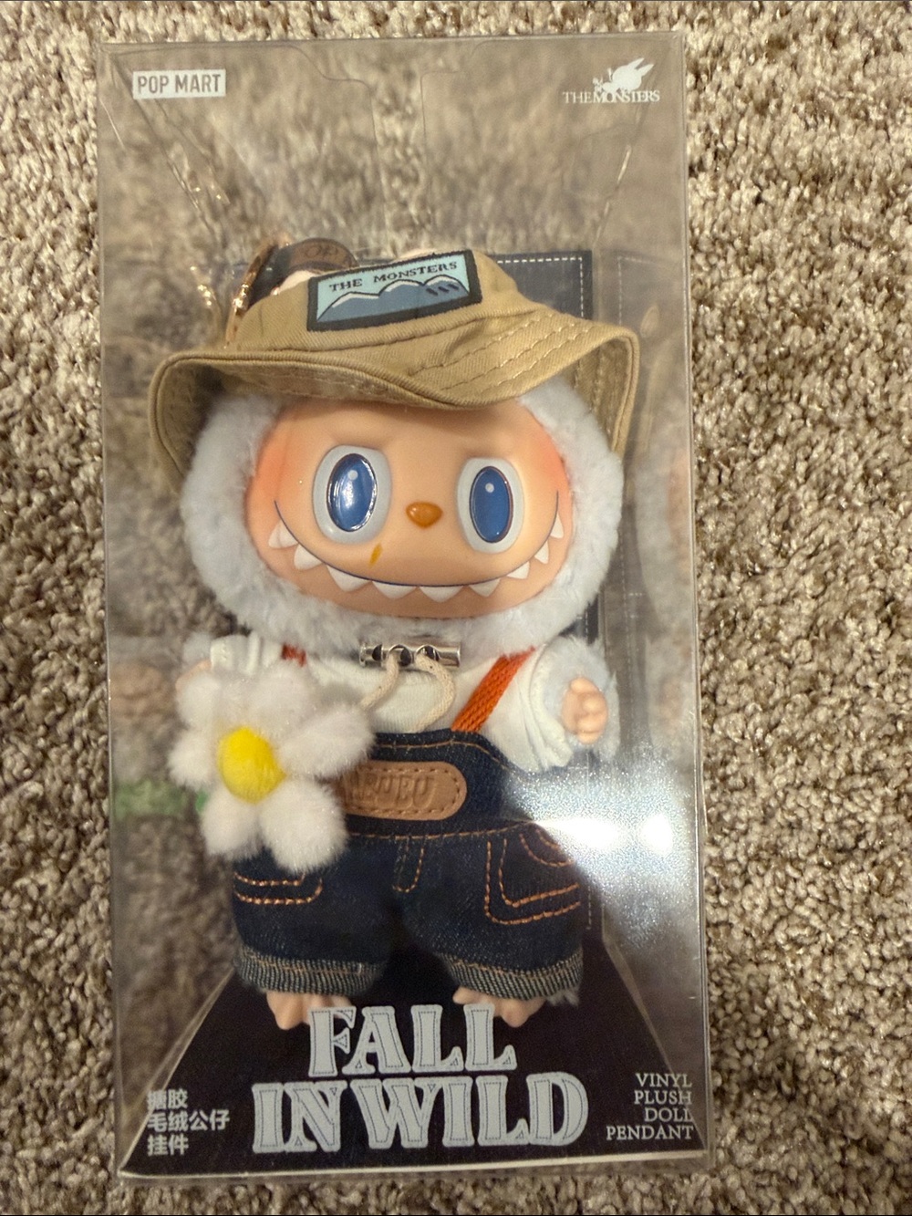 POP MART The Monsters Labubu “Fall in Wild” Vinyl Plush Doll Pendant